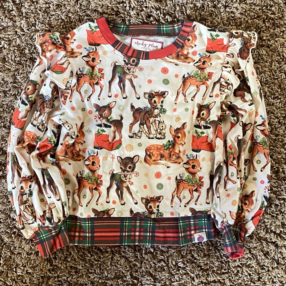 Opal Puff Sleeve Sweater - Retro Reindeer
Cheeky Plum